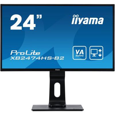 image iiyama Prolite XB2474HSB2 Ecran LED AMVA Full HD VGA/DP/HDMI Pied réglable en Hauteur Multimédia Noir & Câble réseau Ethernet RJ45 catégorie 6-1,5 m - 5 câbles