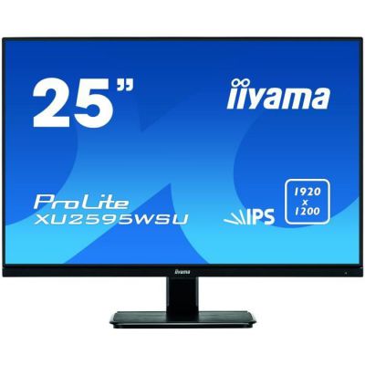image Iiyama Prolite XU2595WSU-B1 Ecran LED 24,5" IPS 1920x1200 5 ms VGA/DP/HDMI Hub USB Multimedia Châssis Slim Noir