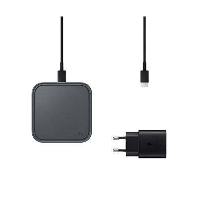 Samsung Wireless Charger Pad avec Adaptateur EP-P2400T, Dark Gray