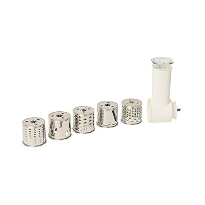 Moulinex Accessoire éminceur-râpeur, Shredder 5 tambours, Râper fin, râper gros, émincer, râper pommes de terre, piler la glace, Fabriqué en France XF990101