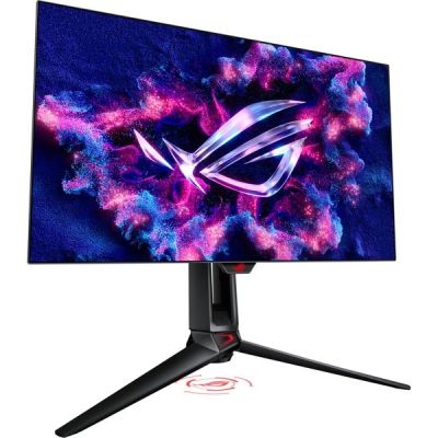 image ASUS Moniteur de Jeu ROG Swift OLED PG27AQDP - 27 Pouces WOLED, 480 Hz, 0,03 ms, Compatible G-Sync®, dissipateur Thermique personnalisé, OLED Care+, Assistant AI, luminosité Uniforme, DCI-P3 à 99