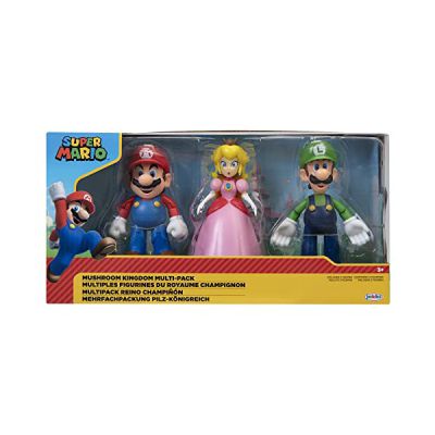 image Jakks Pacific- Nintendo Mashroom Kingdom Castle Diorama Set Super Mario Brothers Toy Figure, 64511, Multicolore