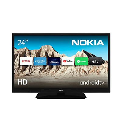 image Nokia 24 Pouches (60cm) HD LED Tele Smart Android TV 12V (WLAN, Triple Tuner DVB-C/S2/T2, Android 9.0 inkl. Google Assistant, YouTube, Netflix, DAZN, Prime Video, Disney+) - HNE24GV210 - 2022
