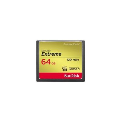 image Carte Mémoire CompactFlash SanDisk Extreme 64 Go UDMA7 avec une Vitesse de Lecture Allant jusqu'à 120 Mo/s (SDCFXSB-064G-G46)