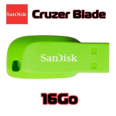 image Sandisk Cruzer Blade 16GB 16Go USB 2.0 Type A Vert Lecteur USB Flash - lecteurs USB Flash (16 Go, USB 2.0, Type A, sans Capuchon, Vert)