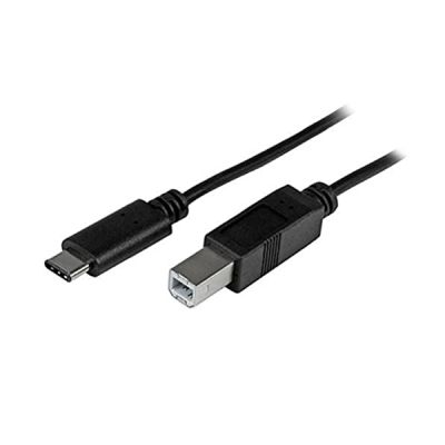 image StarTech.com Câble USB 2.0 USB-C vers USB-B de 1 m - Cordon USB C vers B - Mâle / Mâle - Noir (USB2CB1M)