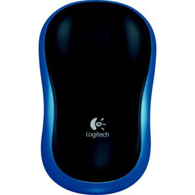 image Logitech souris Ordinateur sans fil optique - M185, Récepteur wireless USB, Bleu