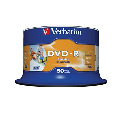 image Verbatim 43533 4.7Go 16x DVD-R Large imprimable - 50 Pack Spindle