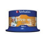 image produit Verbatim 43533 4.7Go 16x DVD-R Large imprimable - 50 Pack Spindle