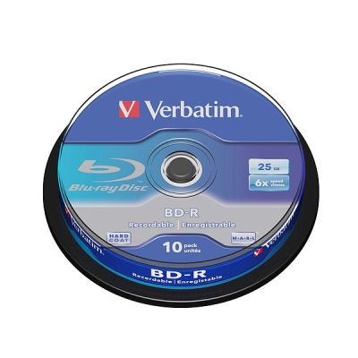 image Best Price Square BLU Ray, BD-R, 6X, Spindle X10 43742 by VERBATIM