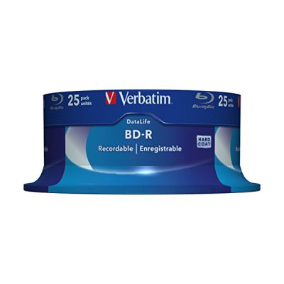 image 1x25 Verbatim BD-R Blu-Ray 25GB 6X Speed Datalife No-ID boîte