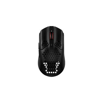 HyperX Pulsefire Haste – Souris de Jeu sans Fil - Ultra-Légère, 61 g, 100 Heures d’Autonomie, sans Fil 2.4 Ghz, Coque en Nid d’Abeille, Design Hexagonal, Jusqu’À 16 000 DPI, 6 Boutons – Noir/Rouge