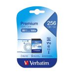 image produit Verbatim Carte mémoire SDXC U1 Premium - 256 Go - carte SD pour l'enregistrement de vidéos en Full HD - carte avec protection d'écriture intégrée - noire - pour appareil photo, PC & autres