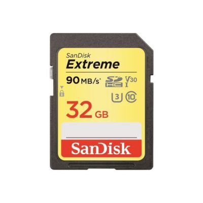image Pack de 2 Cartes Mémoire SDHC Sandisk Extreme 32 Go jusqu'à 90 Mo/s, Classe 10, U3, V30