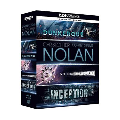 image Coffret Christopher Nolan 3 Films : Dunkerque (Dunkirk) / Interstellar / Inception - Blu-Ray 4K + Blu-Ray [4K Ultra-HD + Blu-ray + Digital HD]