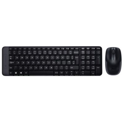 image Logitech MK220 Combo Clavier et Souris sans Fil pour Windows, 2,4 GHz avec Récepteur USB Unifying, Souris sans Fil, Batterie Longue Durée 24 Mois, PC/Portable, Clavier AZERTY Français - Noir