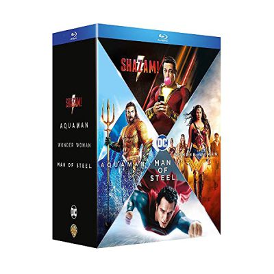 image Origin Stories-Man of Steel + Wonder Woman + Aquaman + Shazam [Blu-Ray]