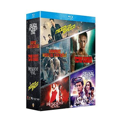 image Coffret Films issus de Jeux Vidéo : Rampage-Hors de contrôle + Tomb Raider + Ready Player One + Resident Evil + Need for Speed [Blu-Ray]