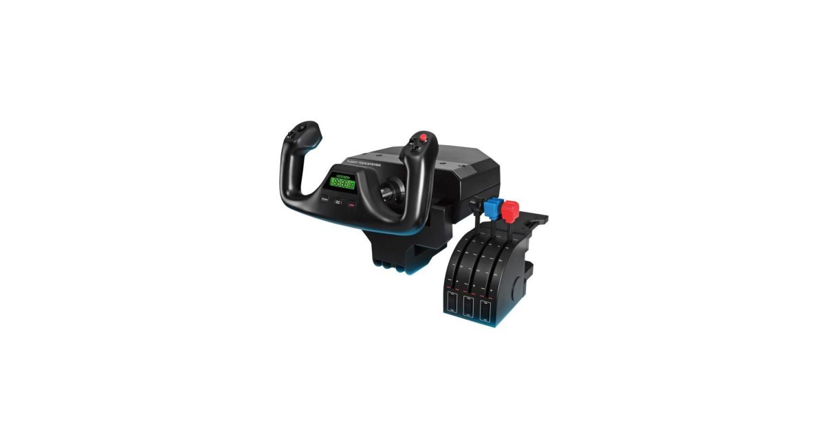 Système Logitech Flight Yoke - Manche à Balai Et Commandes De Gaz - Simulateur De Vol - Occasion