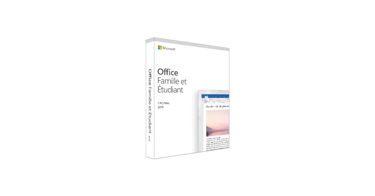 Pack Office 2019 Étudiant Et Famille PC/Mac Neuf