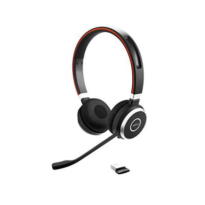 image Jabra Evolve 65 SE - Micro-casque stéréo Bluetooth sans fil - Micro à réduction de bruit, autonomie prolongée - Certifié UC, fonctionne avec les principales plateformes (Zoom, Unify, etc.) - Noir