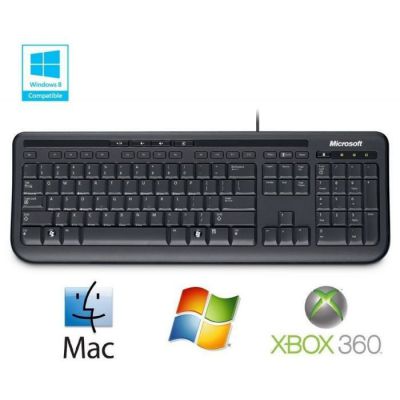 image Microsoft Wired Keyboard 600 - Clavier filaire Noir AZERTY
