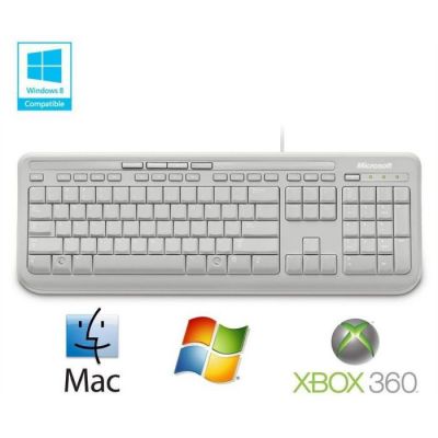 image Microsoft Wired Keyboard 600 - Clavier filaire Blanc AZERTY