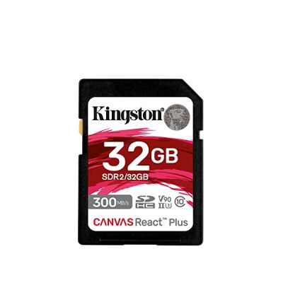 image Kingston Canvas React Plus 32Go SDHC Carte mémoire UHS-II 300R/260W U3 V90 for Full HD/4K/8K - SDR2/32GB