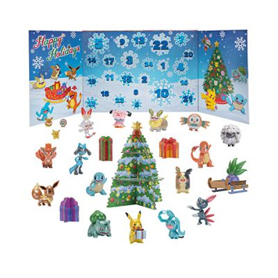 image Bandai - Pokémon - Calendrier de l'avent Pokémon 2023-16 figurines surprises 5 cm + 8 accessoires sur la thématique Noël - WT00257