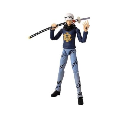 image Bandai - Anime Heroes - One Piece - Figurine Anime Heroes 17 cm - Trafalgar Law - Figurine d'action articulée Law - Produit Officiel - 36937