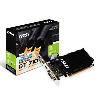 image MSI GT 710 1GD3H LP Carte Graphique Nvidia GT710 954 MHz 1024 Mo PCI Express Noir