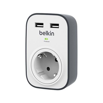 image Belkin SurgeCube Prise murale parasurt. + 2xUSB 2,4A BSV103vf