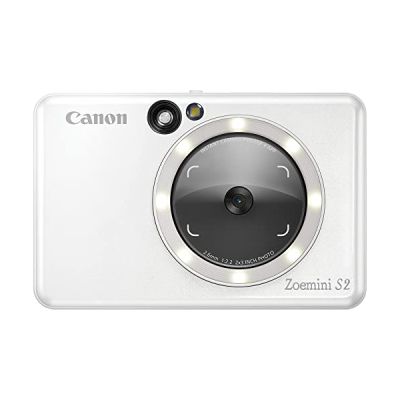 image Canon Zoemini S2 Appareil Photo instantanné + imprimante, Blanc Perle & Zink Paper ZP-2030-2C-20 EXP HB Pack de 20 Feuilles