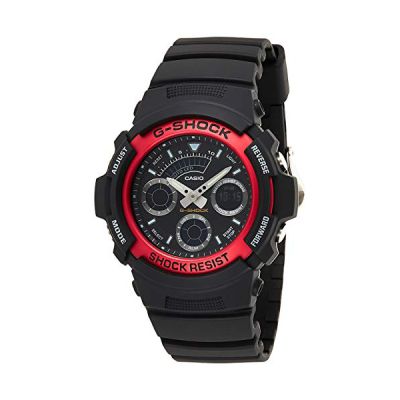 image Casio G-SHOCK Homme Analogique-Digital Quartz Montre avec Bracelet en Caoutchouc AW-591-4AER