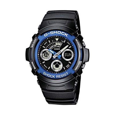 image Casio G-SHOCK Homme Analogique-Digital Quartz Montre avec Bracelet en Caoutchouc AW-591-2AER