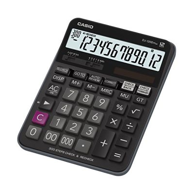 CASIO DJ-120DPLUS Tischrechner, Steuerberechnung, 12-stelliges Display