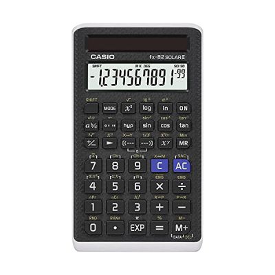 image Casio FX-82SOLARII Calculatrice Scolaire avec écran (Points) : 12 alimentés par l'énergie Solaire (l x H x P) 71 x 10 x 134 mm