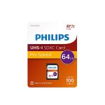 image produit Philips Ultra Pro Carte SDXC 64 Go UHS-I U3, Vitesse de Lecture jusqu'à 100 Mo/s, V30, Carte mémoire pour Appareil Photo, Tablette, Ordinateur Personnel, Lecteur de Carte, vidéo 4K UHD - livrable en France