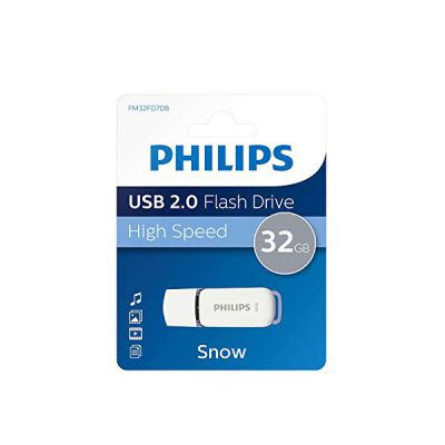 image Philips Snow Édition High Speed clé USB 2.0 32 Go pour PC, Ordinateur Portable, Stockage de données informatiques, Vitesse de Lecture jusqu'à 23 Mo/s