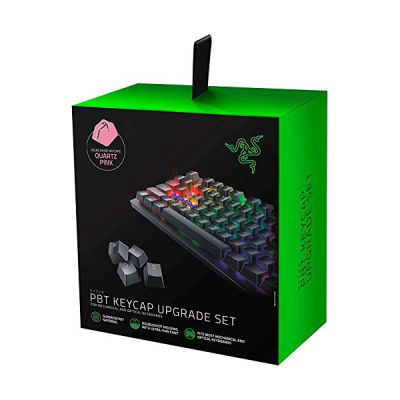image Razer PBT Keycap Set for Gaming Keyboard - Kit de mise à niveau des capuchons de touches pour claviers mécaniques et optiques (compatibilité avec le rétroéclairage, matériau PBT supérieur) Quartz