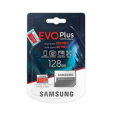 image Samsung – Carte mémoire micro SD SDXC EVO Plus MB-MC128HA/EU Classe 10 U3 128 Go 100 Mo/S 4K Ultra HD