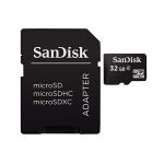 image produit SanDisk 32GB Class 4 MicroSD with microSDHC-SD Adapter, Black