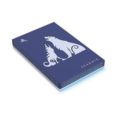 image Seagate God of War Ragnarök Game Drive en édition limitée, 2 To, Disque dur externe - USB 3.0, éclairage LED bleu glacier, sous licence officielle pour les consoles PlayStation (STLV2000200)
