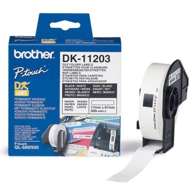 image Brother DK-11203 | Rouleau d'étiquettes, original | noir sur blanc | 17 x 87 mm