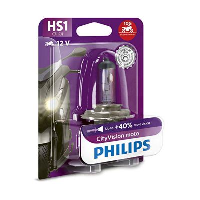 Philips Cityvision Moto Hs1, Ampoule De Phare De Moto, Jusqu'À 40% De Visibilité En Plus, Blister De 1