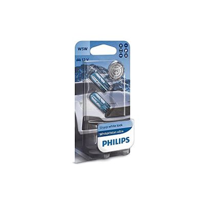 image Philips WhiteVision ultra W5W lampe de signalisation, blister de 2 Blanc