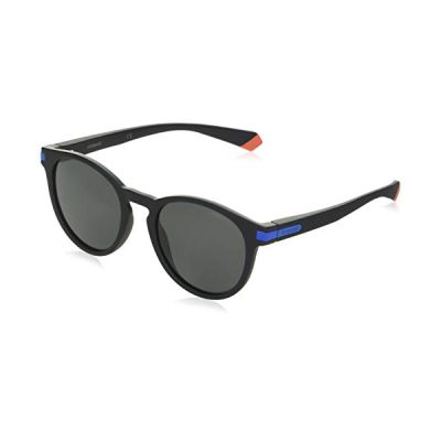 image Polaroid PLD 2087/S Sunglasses, 0VK/M9 MTBLK Blue, 50 Unisex-Adult