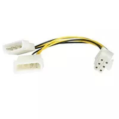 STARTECH Câble adaptateur d'alimentation LP4 vers carte vidéo Express PCI 8 broches de 15 cm