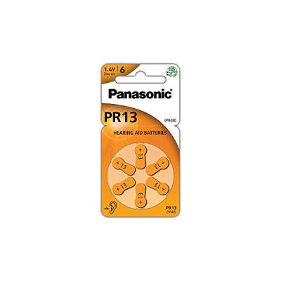 image PANASONIC 6 piles pour appareil auditif Panasonic Zinc-Air PR13 0% Mercury/Hg - Orange
