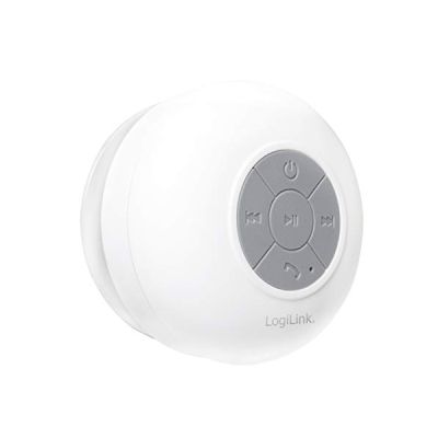 image Logilink sp0052 W Enceinte sans Fil pour Douche, IP Classe : IPX4, durée de Jeu : 4 Heures Blanc